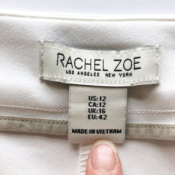 RACHEL ZOE White Sailor Gold Button Pull On Shorts Womens 12 - Picture 4 of 8